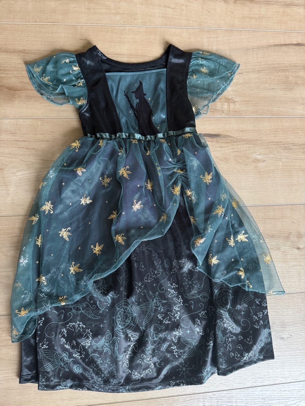 Kids Green Witch Costume Dress - Unbranded